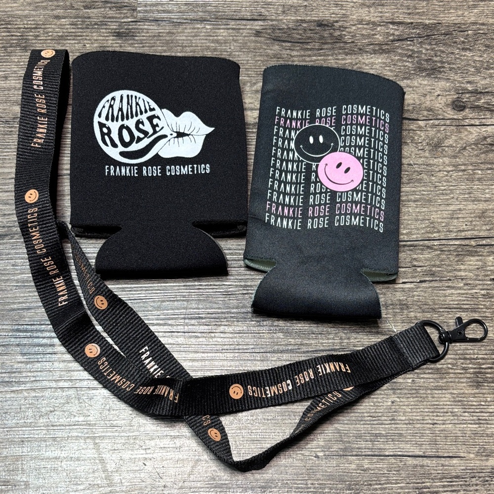 Frankie Rose Cosmetics Can Coolers and Lanyard Set